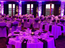 purple uplighting uplighting, wedding reception, ft myers, fl